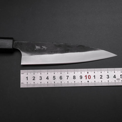 Ajikiri Blue Steel #2 Kurouchi Dunkelblauer Urushi Griff 145mm