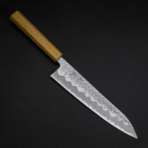 Gyuto White Steel #1 Tsuchime Walnussholz Griff 210mm