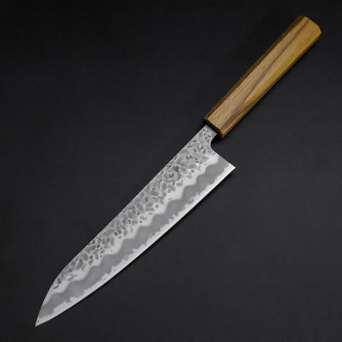 Gyuto White Steel #1 Tsuchime Walnussholz Griff 210mm