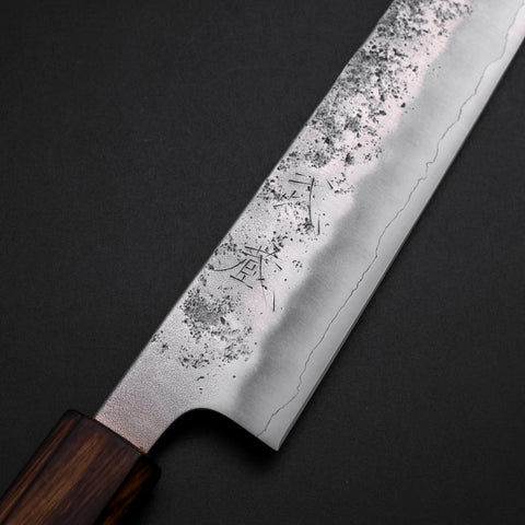 Sujihiki Silver Steel #3 Nashiji Sumi Urushi Griff 240mm