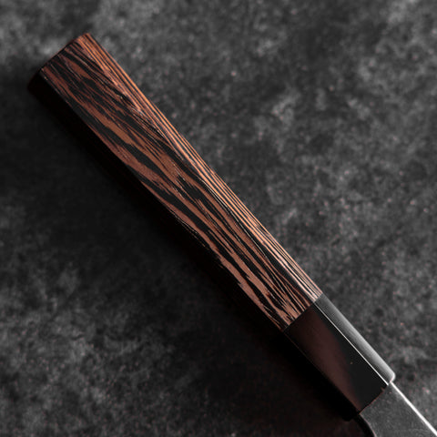 Sakimaru Takohiki Blue Steel #2 Kurouchi Büffelhorn und Wenge Griff 270mm
