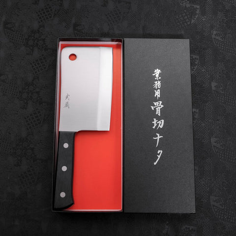 Hackmesser Molybdän Poliert Schwarzer Westlicher Griff 150mm-[Musashi]-[Japan-Küchenmesser]