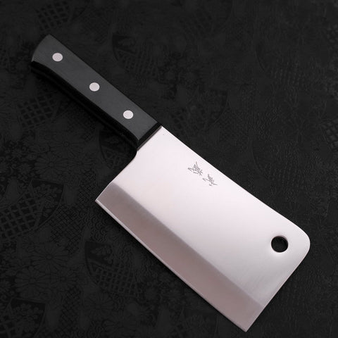 Hackmesser Molybdän Poliert Schwarzer Westlicher Griff 150mm-[Musashi]-[Japan-Küchenmesser]