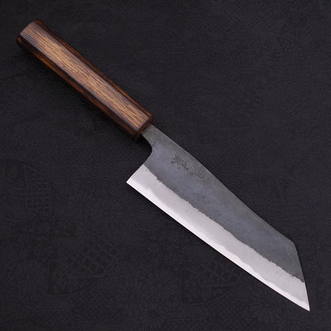 Hakata Blue Steel #2, Kurouchi Sumi Urushi Griff, 165mm-[Musashi]-[Japan-Küchenmesser]