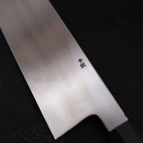 Hamokiri(Honekiri) White Steel #2, Kasumi Büffelhorn und Ebenholz Griff, 300mm-[Musashi]-[Japan-Küchenmesser]