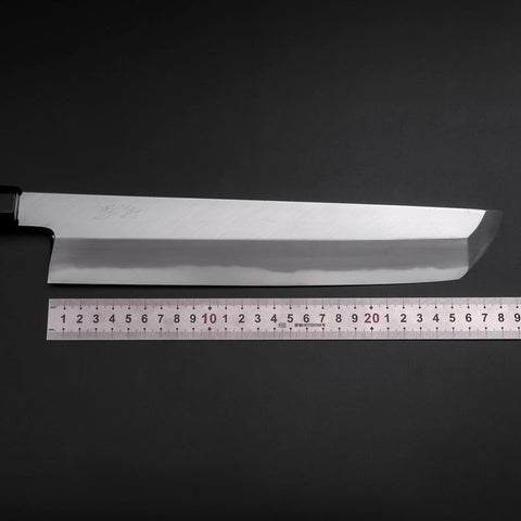 Hamokiri(Honekiri) White Steel #2 Kasumi Büffelhorn und Ebenholz Griff 300mm-[Musashi]-[Japan-Küchenmesser]