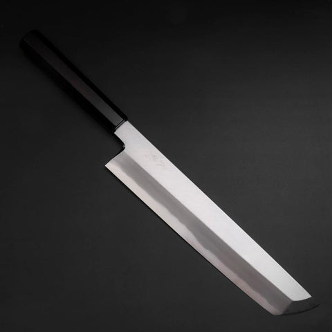 Hamokiri(Honekiri) White Steel #2 Kasumi Büffelhorn und Ebenholz Griff 300mm-[Musashi]-[Japan-Küchenmesser]