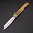 Higonokami Aogami 100mm Brass (3.9”)-[Musashi]-[Japan-Küchenmesser]