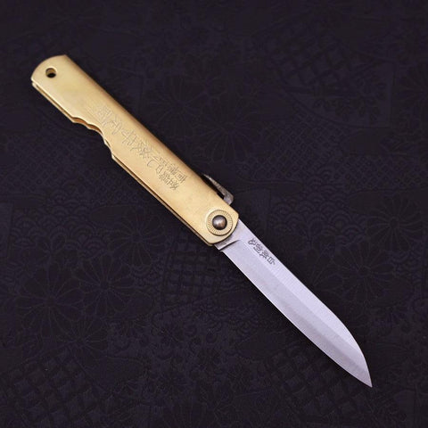 Higonokami Aogami 100mm Gold Sasaki Neu-[Musashi]-[Japan-Küchenmesser]