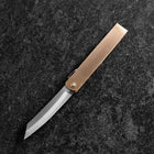 Higonokami Aogami 100mm Messing (Vertikaler Typ)-[Musashi]-[Japan-Küchenmesser]