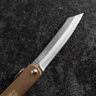 Higonokami Aogami 100mm Messing (Vertikaler Typ)-[Musashi]-[Japan-Küchenmesser]