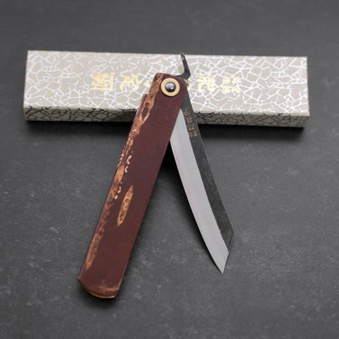 Higonokami Aogami Birkenholz 120mm-[Musashi]-[Japan-Küchenmesser]