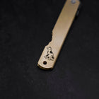 Higonokami Aogami Eto Inu 80mm Messing-[Musashi]-[Japan-Küchenmesser]