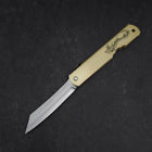 Higonokami Aogami Eto Tatsu 80mm Messing-[Musashi]-[Japan-Küchenmesser]