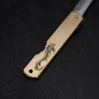 Higonokami Aogami Eto Tatsu 80mm Messing-[Musashi]-[Japan-Küchenmesser]