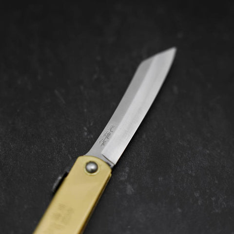 Higonokami Aogami Eto Tori 80mm Messing-[Musashi]-[Japan-Küchenmesser]