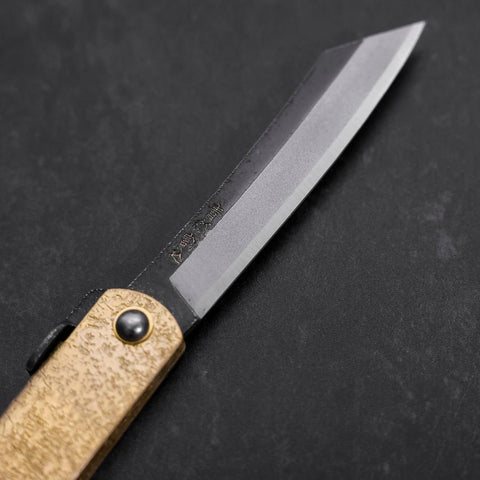 Higonokami Aogami Kurouchi 100mm Gold Bright (3.9”)-[Musashi]-[Japan-Küchenmesser]