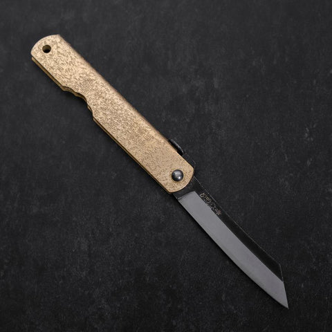 Higonokami Aogami Kurouchi 100mm Gold Bright (3.9”)-[Musashi]-[Japan-Küchenmesser]
