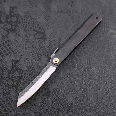 Higonokami Aogami Schwarzes Kurouchi Tsuchime 120mm-[Musashi]-[Japan-Küchenmesser]