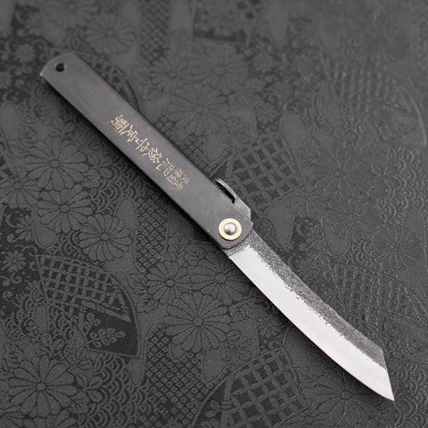 Higonokami Aogami Schwarzes Kurouchi Tsuchime 120mm-[Musashi]-[Japan-Küchenmesser]