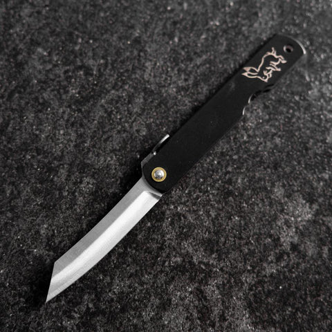 Higonokami Aogami Sternzeichen Hase 80mm Schwarz-[Musashi]-[Japan-Küchenmesser]