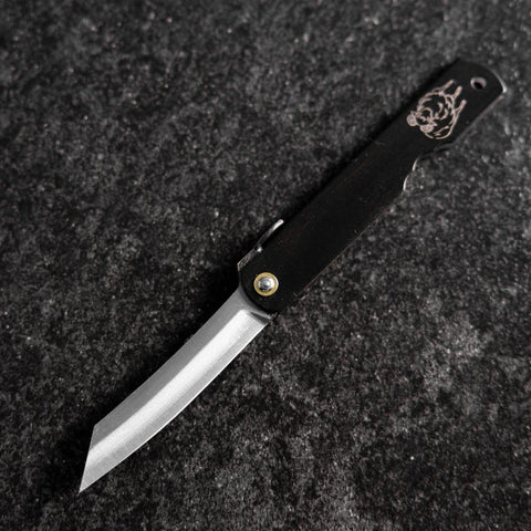 Higonokami Aogami Sternzeichen Schaf 80mm Schwarz-[Musashi]-[Japan-Küchenmesser]