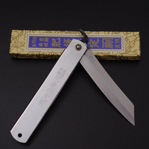 Higonokami Blue Steel 120mm Silber-[Musashi]-[Japan-Küchenmesser]