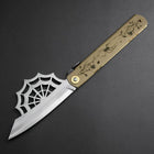 Higonokami Blue Steel #2 Spider 90mm (3.5”)-[Musashi]-[Japan-Küchenmesser]