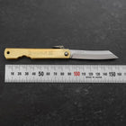 Higonokami Blue Steel 90mm Messing-[Musashi]-[Japan-Küchenmesser]