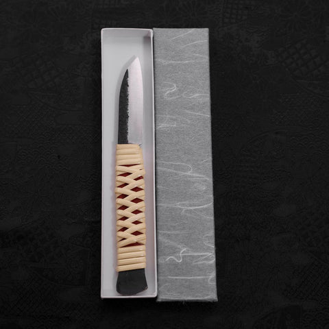 Higonokami Kogatana-Typ Aogami Kurouchi 65mm-[Musashi]-[Japan-Küchenmesser]
