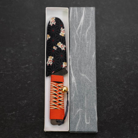 Higonokami Kogatana Typ Kurouchi Aogami mit Scheide 65mm-[Musashi]-[Japan-Küchenmesser]