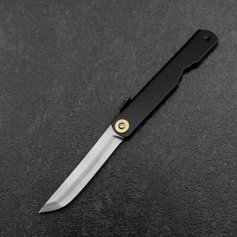 Higonokami Shirogami 100mm Schwarz-[Musashi]-[Japan-Küchenmesser]