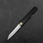 Higonokami Shirogami 100mm Schwarzer Sasagata-Form-[Musashi]-[Japan-Küchenmesser]