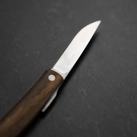 Higonokami VG-10 Black Persimmon Outdoor Messer 60mm mit Lederhülle-[Musashi]-[Japan-Küchenmesser]