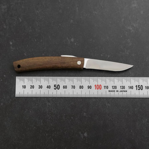 Higonokami VG-10 Black Persimmon Outdoor Messer 60mm mit Lederhülle-[Musashi]-[Japan-Küchenmesser]