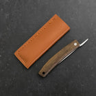 Higonokami VG-10 Black Persimmon Outdoor Messer 60mm mit Lederhülle-[Musashi]-[Japan-Küchenmesser]