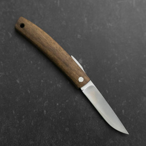 Higonokami VG-10 Black Persimmon Outdoor Messer 60mm mit Lederhülle-[Musashi]-[Japan-Küchenmesser]