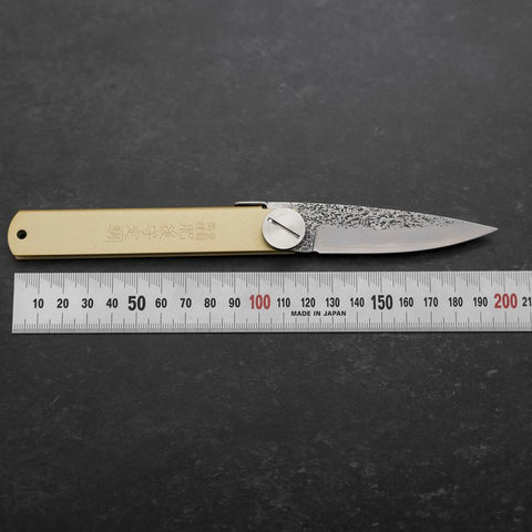 Higonokami VG-10 Outdoor Messer 75mm mit Lederhülle-[Musashi]-[Japan-Küchenmesser]