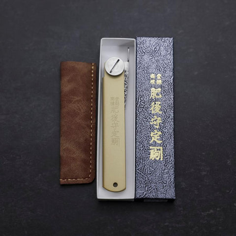 Higonokami VG-10 Outdoor Messer 75mm mit Lederhülle-[Musashi]-[Japan-Küchenmesser]