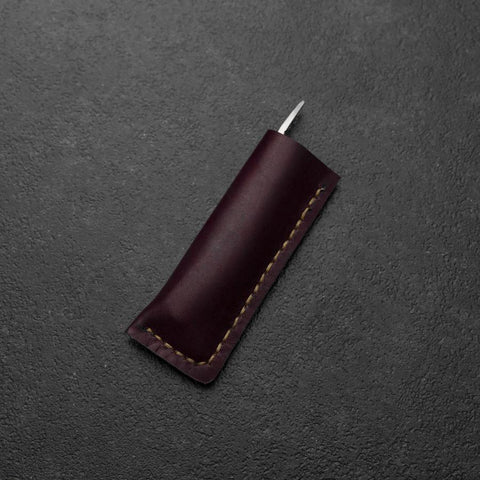 Higonokami VG-10 Outdoor-Messer stabilisiertes Holz 60mm mit Lederscheide-[Musashi]-[Japan-Küchenmesser]