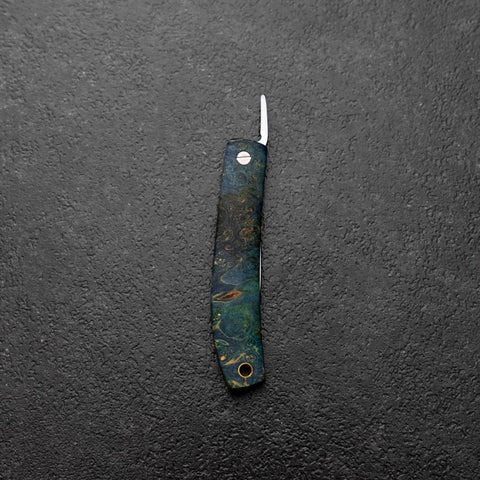 Higonokami VG-10 Outdoor-Messer stabilisiertes Holz 60mm mit Lederscheide-[Musashi]-[Japan-Küchenmesser]