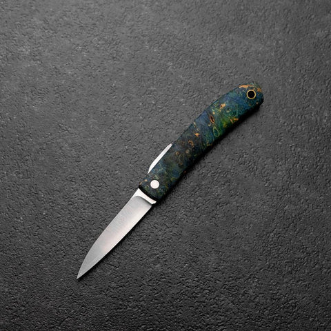 Higonokami VG-10 Outdoor-Messer stabilisiertes Holz 60mm mit Lederscheide-[Musashi]-[Japan-Küchenmesser]