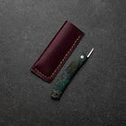 Higonokami VG-10 Outdoor-Messer stabilisiertes Holz 60mm mit Lederscheide-[Musashi]-[Japan-Küchenmesser]