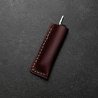 Higonokami VG-10 Schwarzes Persimonenholz Outdoor-Messer 60mm mit Weinroter Lederscheide-[Musashi]-[Japan-Küchenmesser]