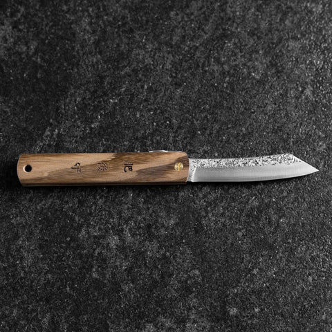 Higonokami VG-10 Tsuchime Natürliches Holz 100mm-[Musashi]-[Japan-Küchenmesser]