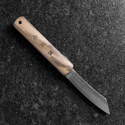 Higonokami VG-10 Tsuchime Natürliches Holz 100mm-[Musashi]-[Japan-Küchenmesser]