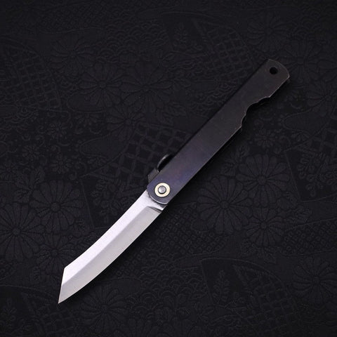 Higonokami Yasukihagane 90mm Schwarz-[Musashi]-[Japan-Küchenmesser]