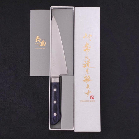 Honesuki Ausbeinmesser AUS-8 Blauer Westlicher Griff 150mm-[Musashi]-[Japan-Küchenmesser]
