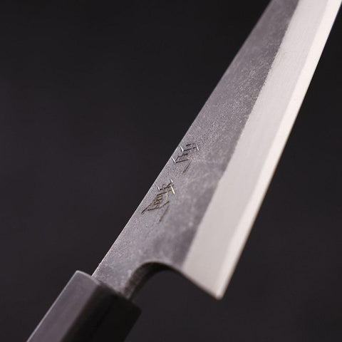 Honesuki Blue Steel #2, Kurouchi Büffelhorn und Wenge Griff, 150mm-[Musashi]-[Japan-Küchenmesser]