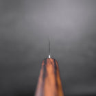 Honesuki Stainless Clad Blue Super Polished Sumi Urushi Handle 150mm (5.9”)-[Musashi]-[Japan-Küchenmesser]